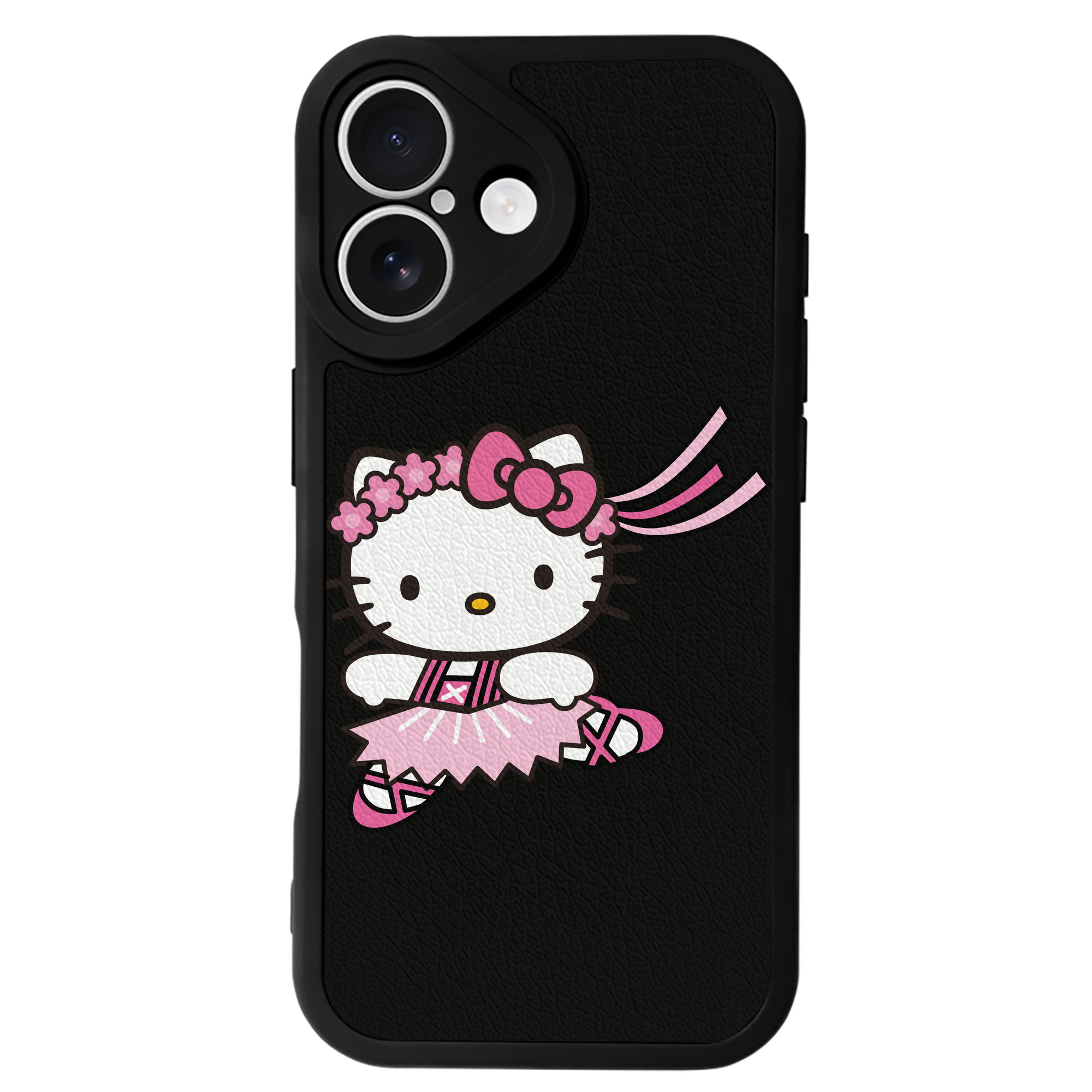 （画像用） Hello Kitty ハローキティ 【iPhone 16シリーズ対応】シリコンスマホケース（レザー調） 材質：シリコン